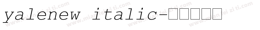yalenew italic字体转换